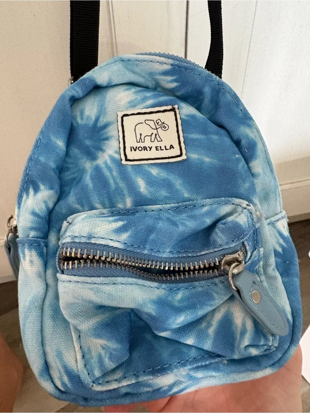 ivory ella Blue Tie-Dye Mini Crossbody Bag